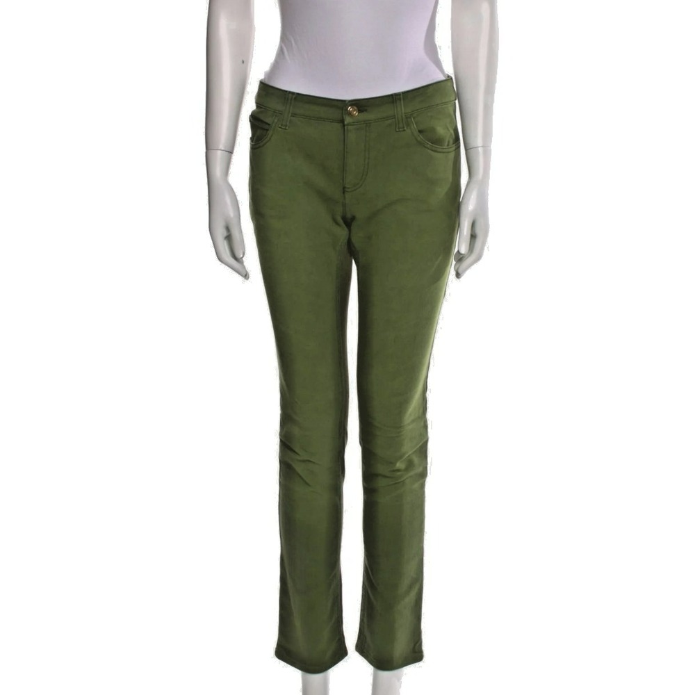 Givenchy Olive Green Straight‎ Leg Pants Sz M Cotton Blend Quiet Luxury